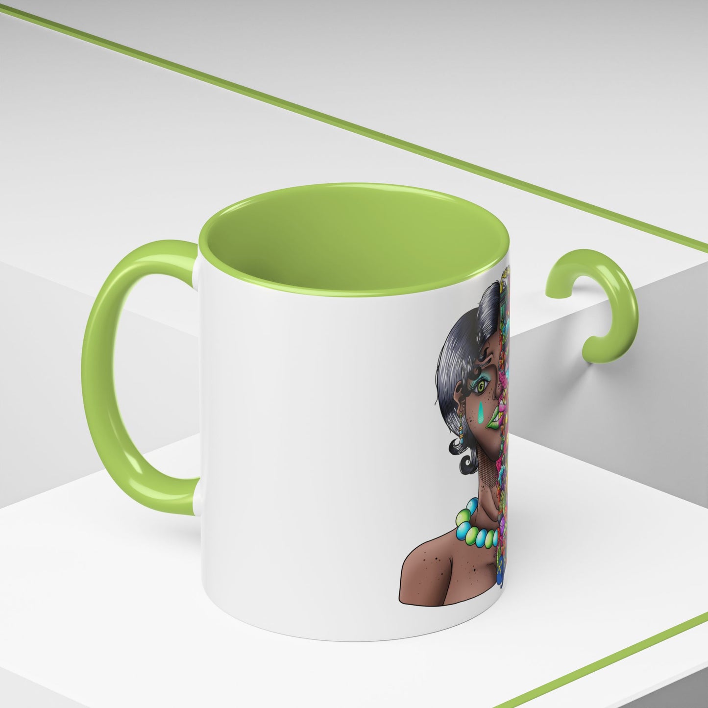 Accent Coffee Mug-Doodle Girl