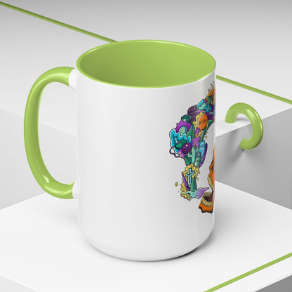 Accent Coffee Mug-Doodle Skull