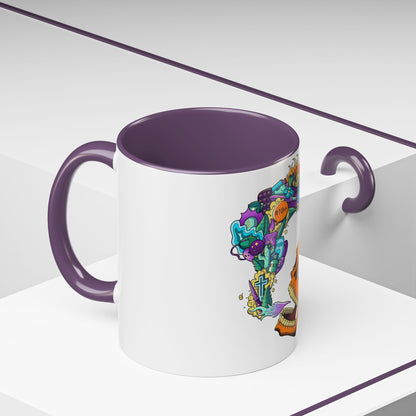 Accent Coffee Mug-Doodle Skull