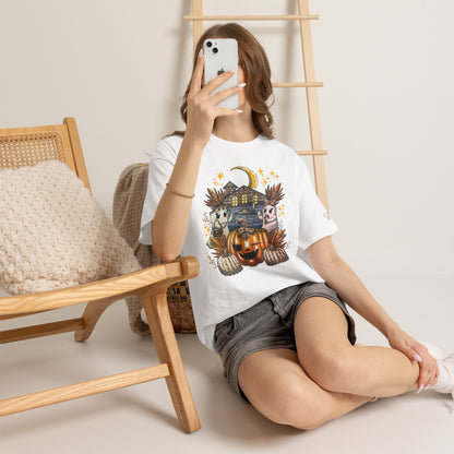Adult Halloween Pumpkin Unisex Heavy Cotton Tee