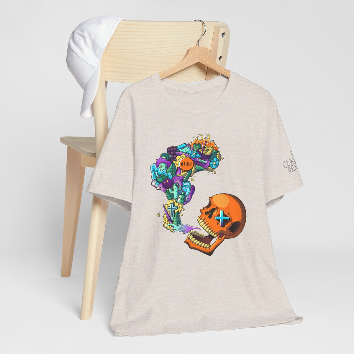 Unisex Jersey Short Sleeve Tee-Doodle Skull