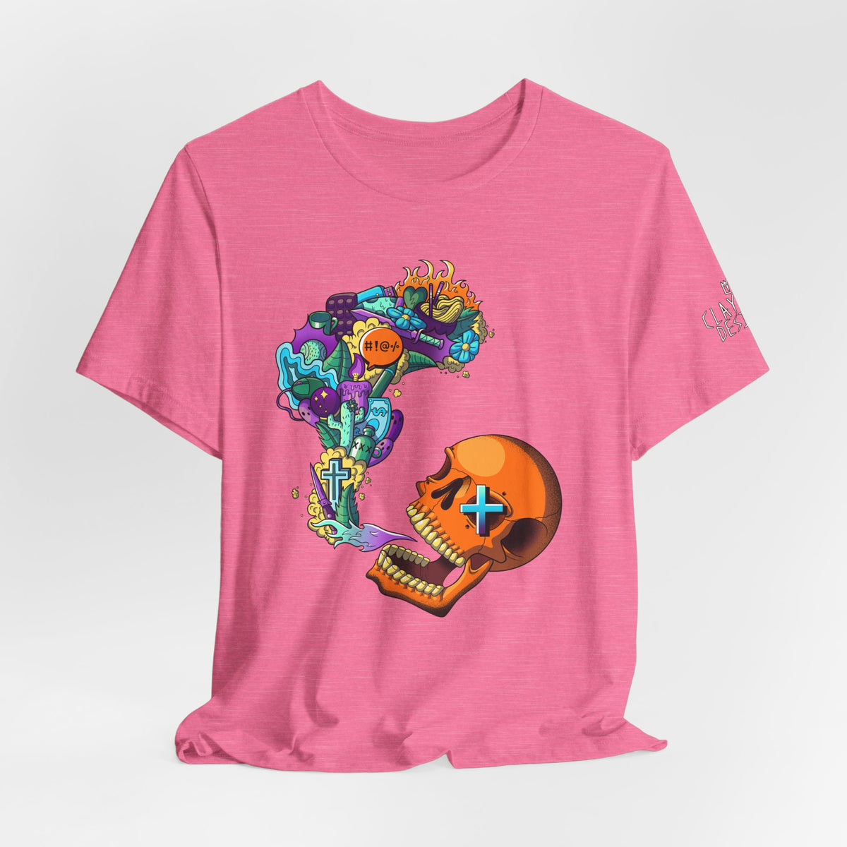 Unisex Jersey Short Sleeve Tee-Doodle Skull