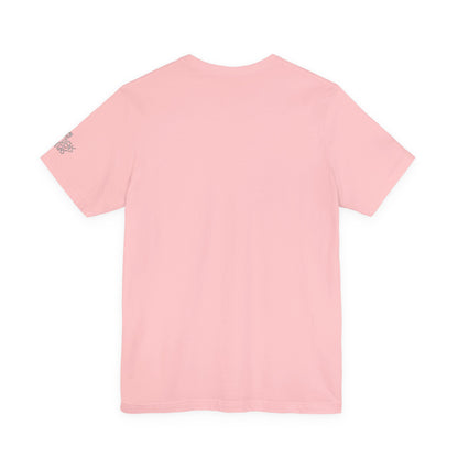 Bella+Canvas Unisex Jersey Short Sleeve Tee with print on sleeve
