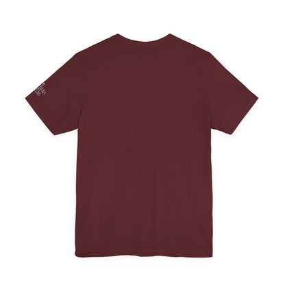 Bella+Canvas Unisex Jersey Short Sleeve Tee with print on sleeve