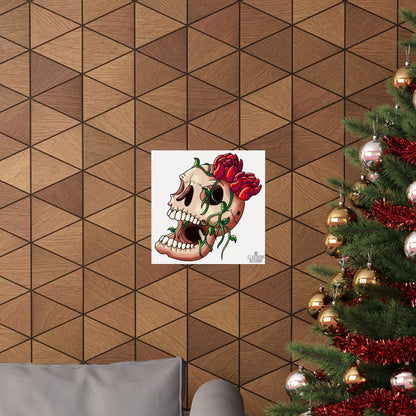 Rose Skull Poster