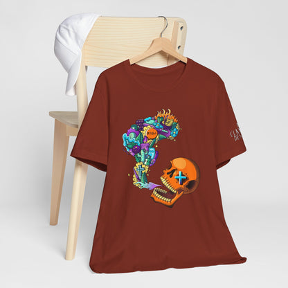 Unisex Jersey Short Sleeve Tee-Doodle Skull