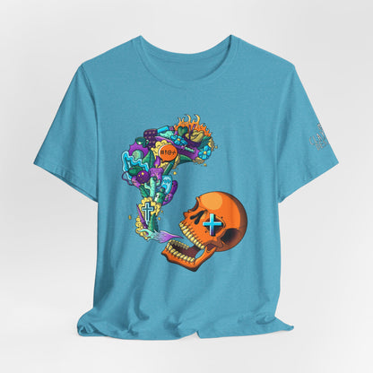 Unisex Jersey Short Sleeve Tee-Doodle Skull