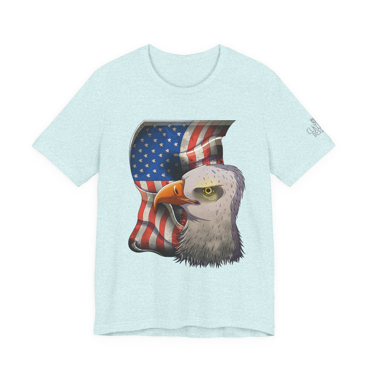Bella+Canvas Unisex Jersey Short Sleeve Tee with print on sleeve
