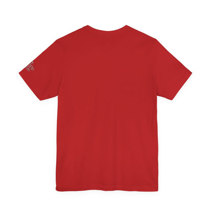 Bella+Canvas Unisex Jersey Short Sleeve Tee with print on sleeve