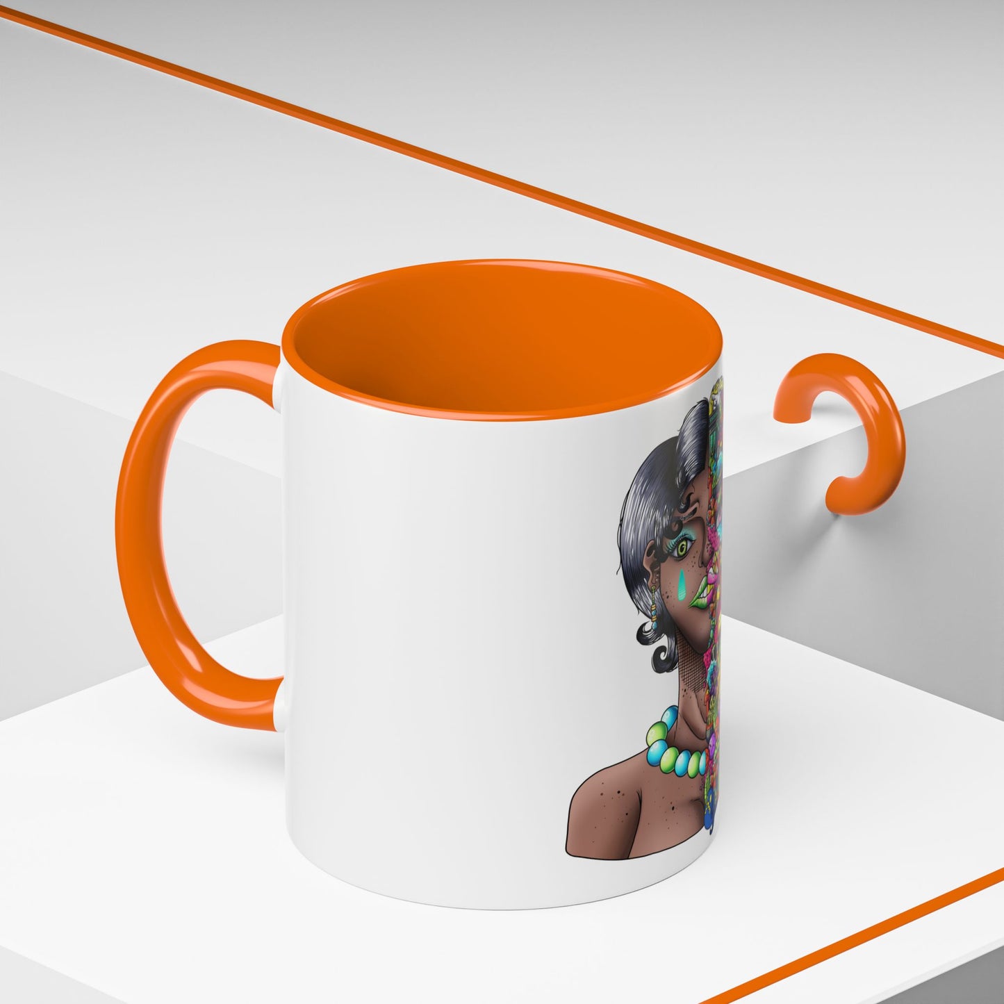 Accent Coffee Mug-Doodle Girl