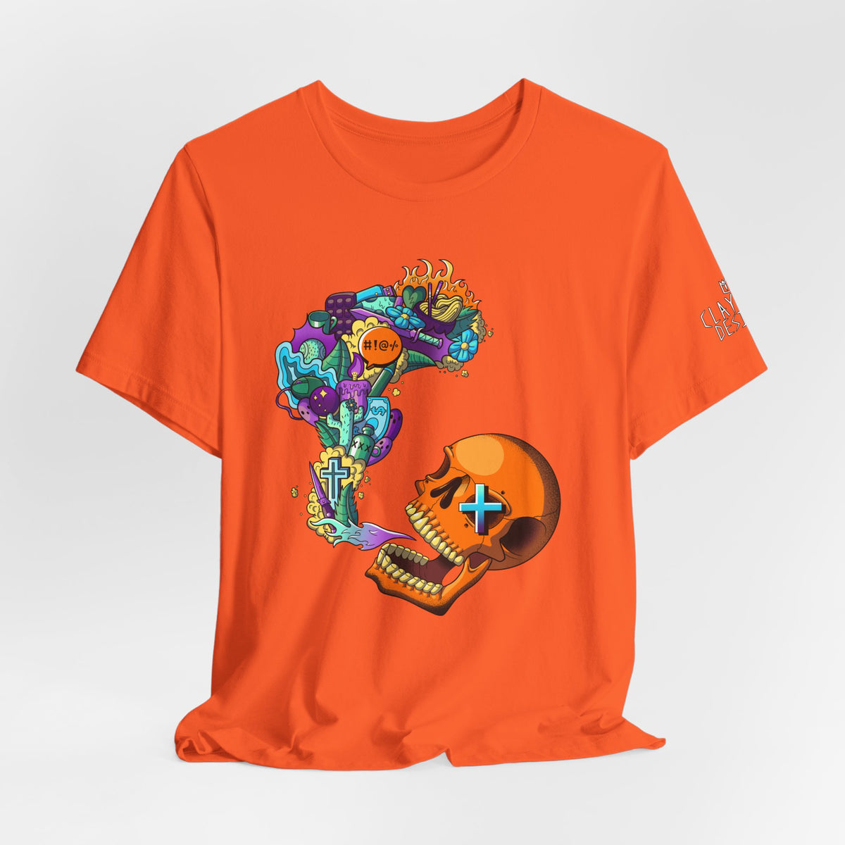 Unisex Jersey Short Sleeve Tee-Doodle Skull
