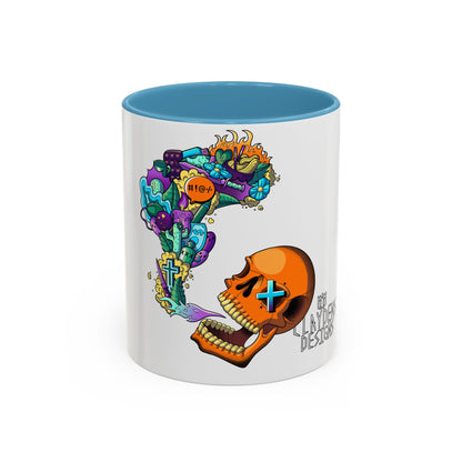 Accent Coffee Mug-Doodle Skull