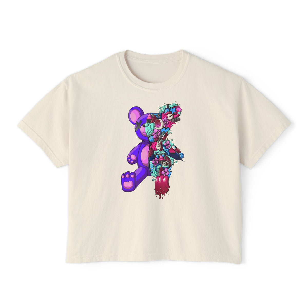 Women's Boxy Tee-Doodle Teddy