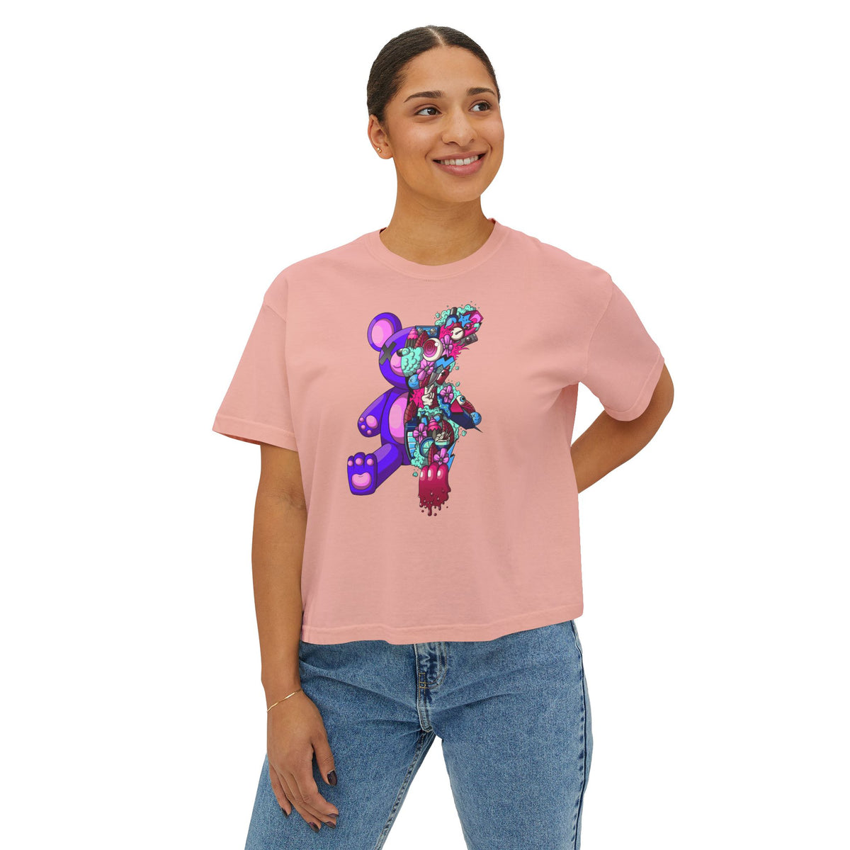 Women's Boxy Tee-Doodle Teddy