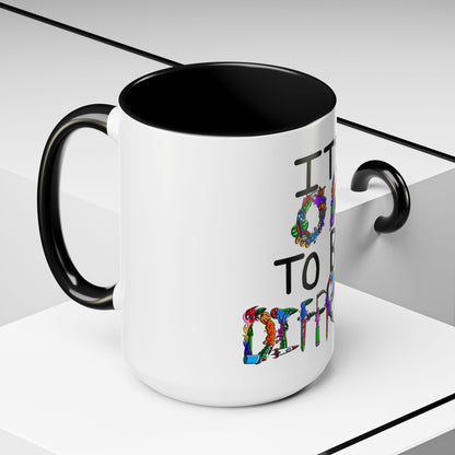 Accent Coffee Mug-Doodle It's OK to be Different