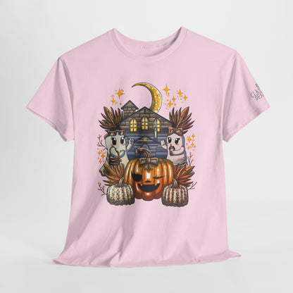 Adult Halloween Pumpkin Unisex Heavy Cotton Tee