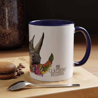 Accent Coffee Mug-Doodle Rhino