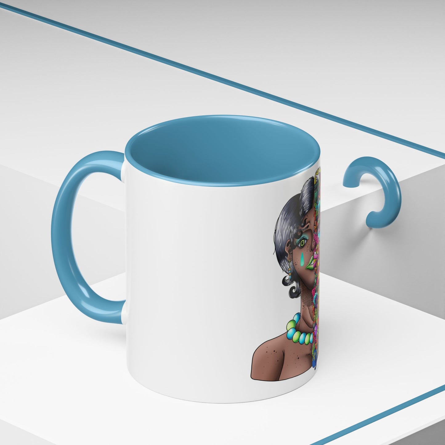 Accent Coffee Mug-Doodle Girl