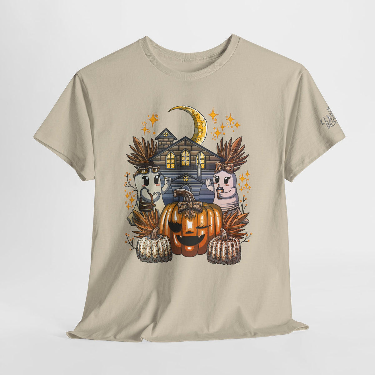 Adult Halloween Pumpkin Unisex Heavy Cotton Tee