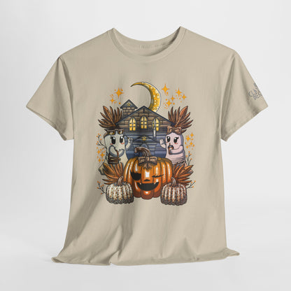 Adult Halloween Pumpkin Unisex Heavy Cotton Tee