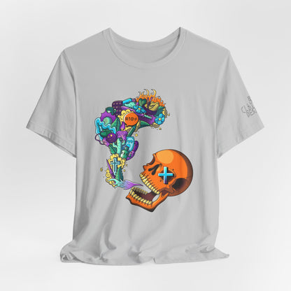 Unisex Jersey Short Sleeve Tee-Doodle Skull
