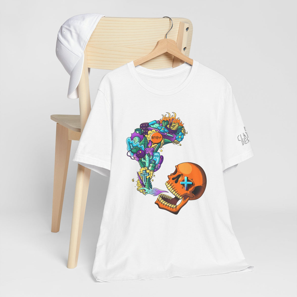 Unisex Jersey Short Sleeve Tee-Doodle Skull