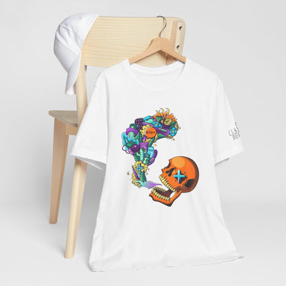 Unisex Jersey Short Sleeve Tee-Doodle Skull