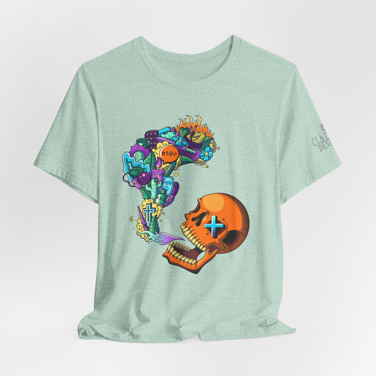 Unisex Jersey Short Sleeve Tee-Doodle Skull