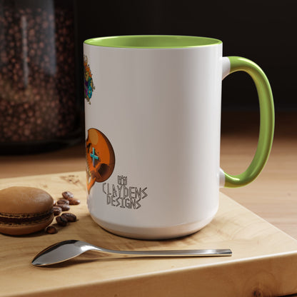 Accent Coffee Mug-Doodle Skull