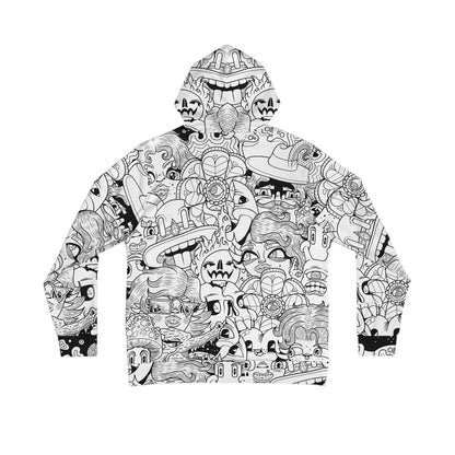 Men's Hoodie Black & White Doodle