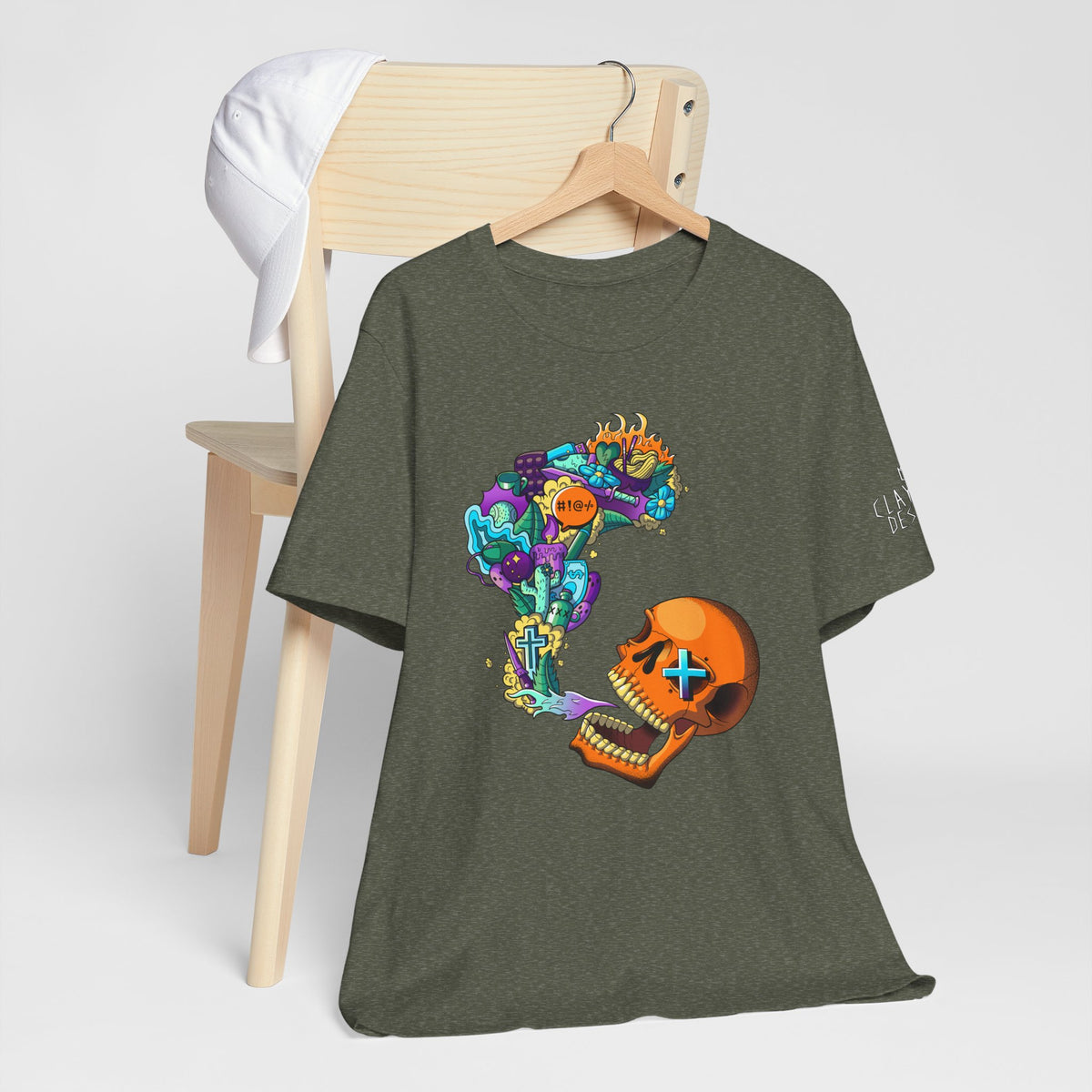 Unisex Jersey Short Sleeve Tee-Doodle Skull