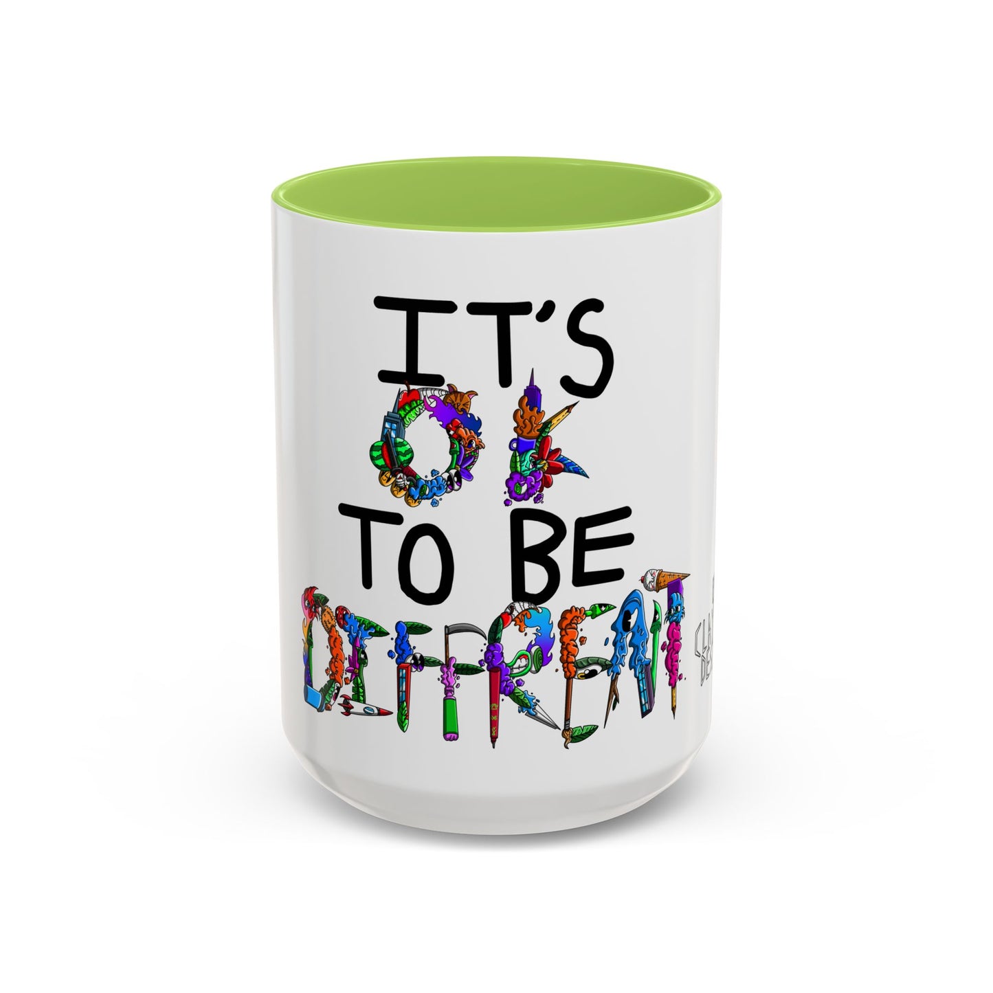 Accent Coffee Mug-Doodle It's OK to be Different