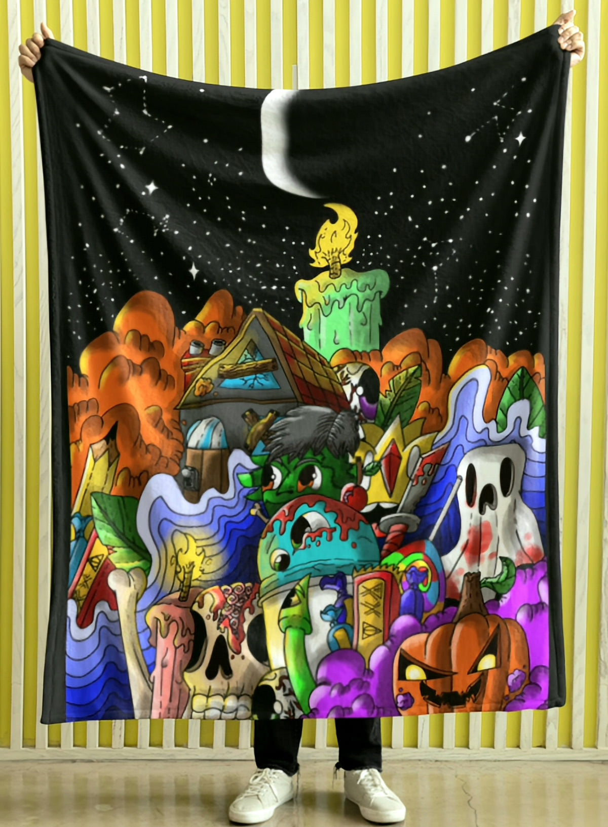 Halloween Velveteen Plush Blanket-60' x 80'