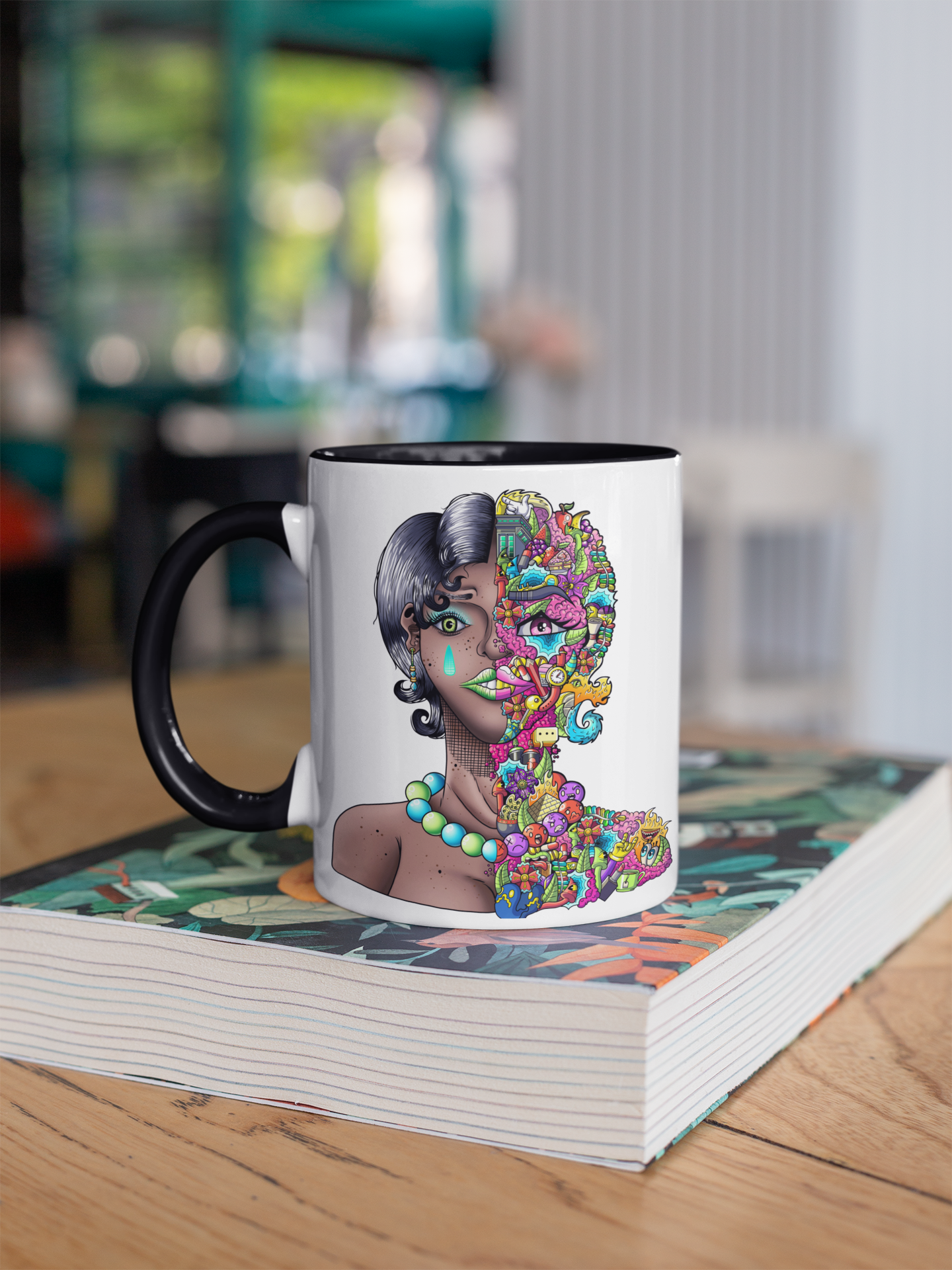 Accent Coffee Mug-Doodle Girl