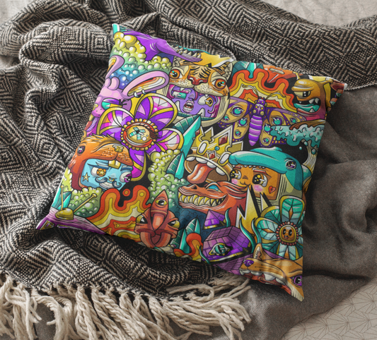Spun Polyester Square Pillowcase